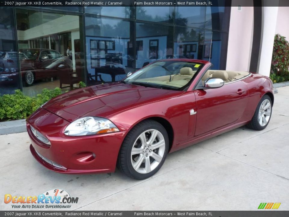 2007 Jaguar XK XK8 Convertible Radiance Red Metallic / Caramel Photo #1
