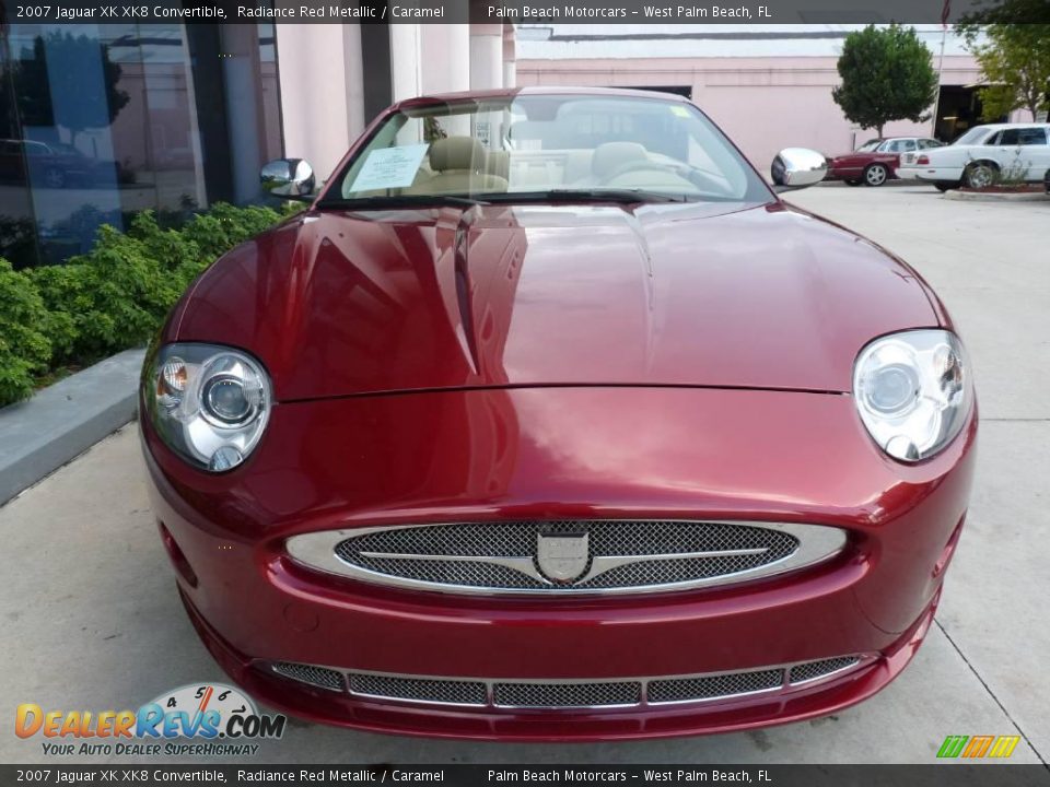 2007 Jaguar XK XK8 Convertible Radiance Red Metallic / Caramel Photo #2