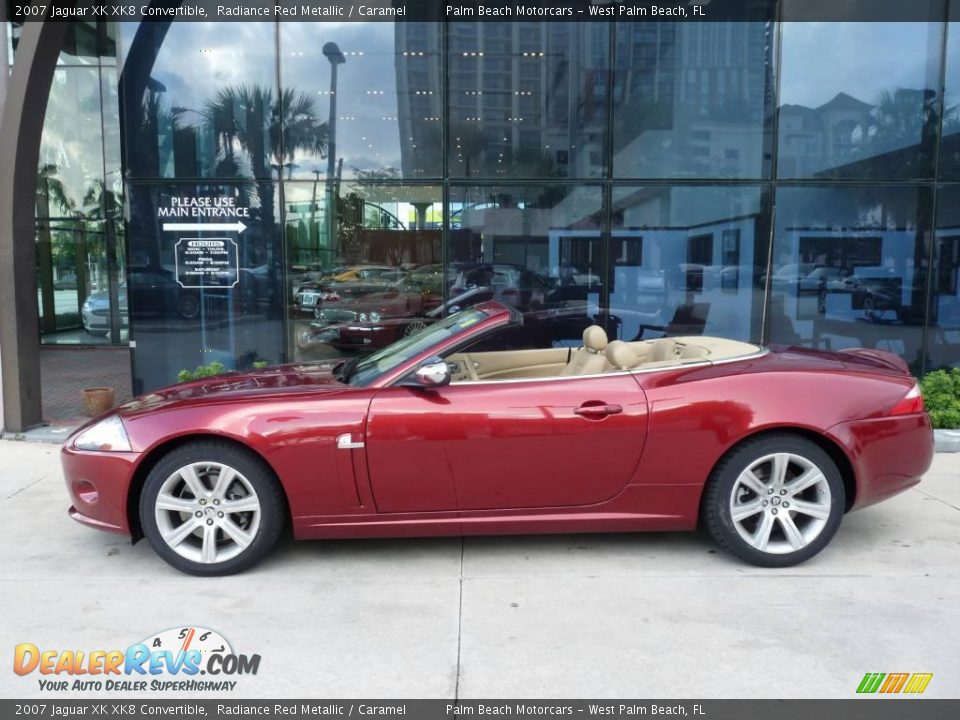 2007 Jaguar XK XK8 Convertible Radiance Red Metallic / Caramel Photo #3