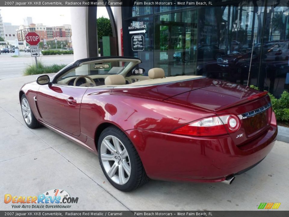 2007 Jaguar XK XK8 Convertible Radiance Red Metallic / Caramel Photo #4
