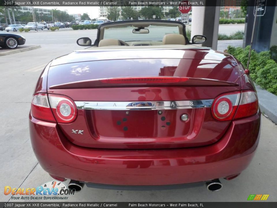 2007 Jaguar XK XK8 Convertible Radiance Red Metallic / Caramel Photo #5