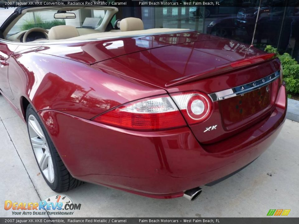 2007 Jaguar XK XK8 Convertible Radiance Red Metallic / Caramel Photo #6