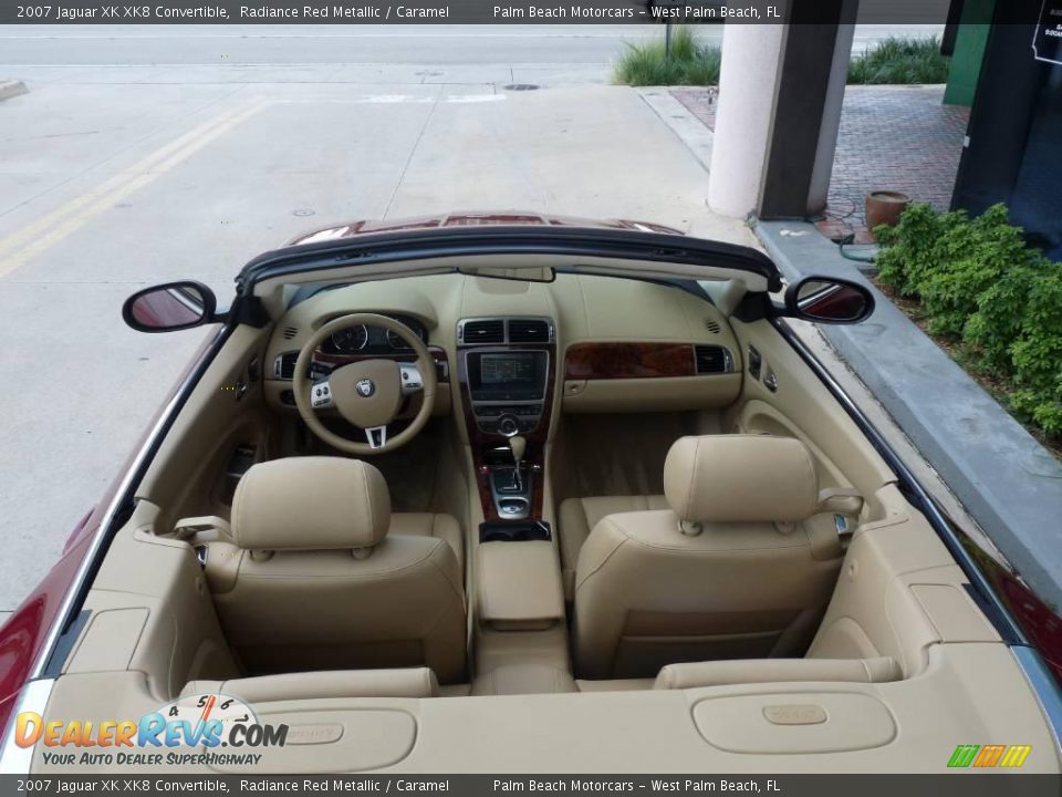 2007 Jaguar XK XK8 Convertible Radiance Red Metallic / Caramel Photo #8