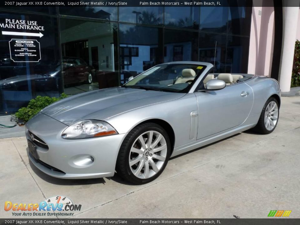 2007 Jaguar XK XK8 Convertible Liquid Silver Metallic / Ivory/Slate Photo #1