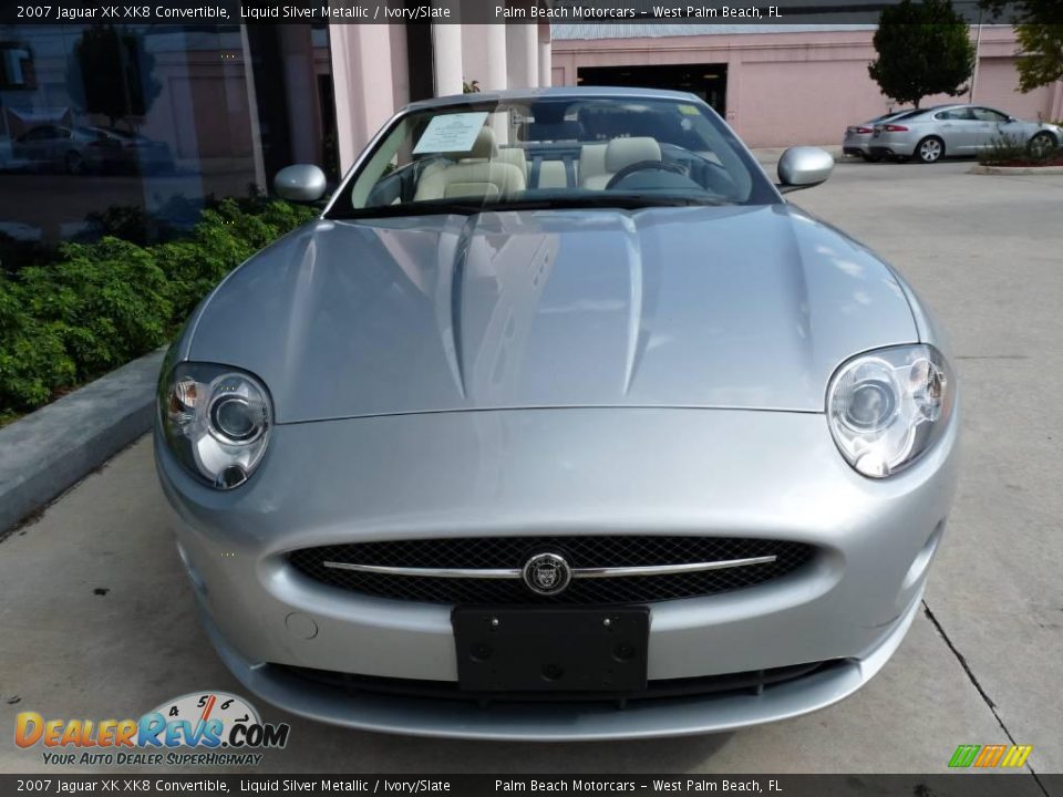 2007 Jaguar XK XK8 Convertible Liquid Silver Metallic / Ivory/Slate Photo #2