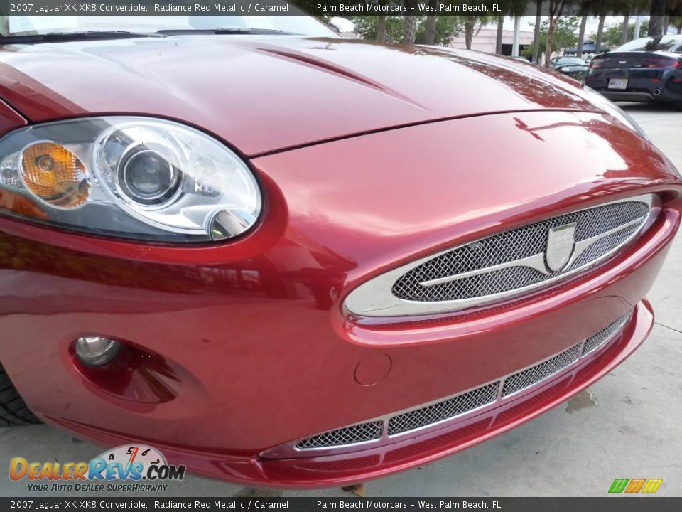 2007 Jaguar XK XK8 Convertible Radiance Red Metallic / Caramel Photo #10