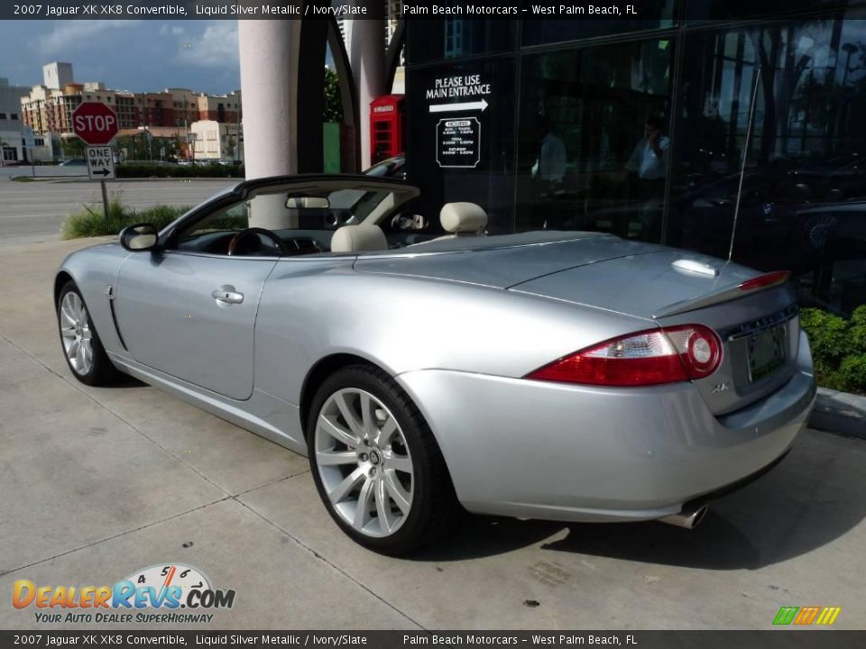 2007 Jaguar XK XK8 Convertible Liquid Silver Metallic / Ivory/Slate Photo #4