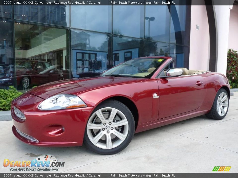 2007 Jaguar XK XK8 Convertible Radiance Red Metallic / Caramel Photo #12