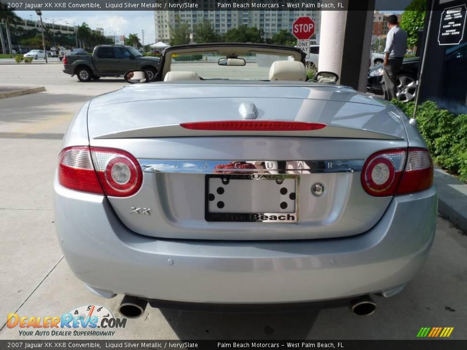2007 Jaguar XK XK8 Convertible Liquid Silver Metallic / Ivory/Slate Photo #5