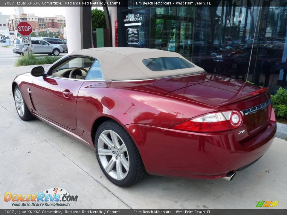 2007 Jaguar XK XK8 Convertible Radiance Red Metallic / Caramel Photo #15