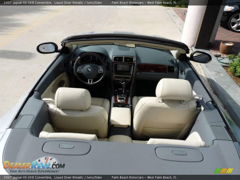 2007 Jaguar XK XK8 Convertible Liquid Silver Metallic / Ivory/Slate Photo #8