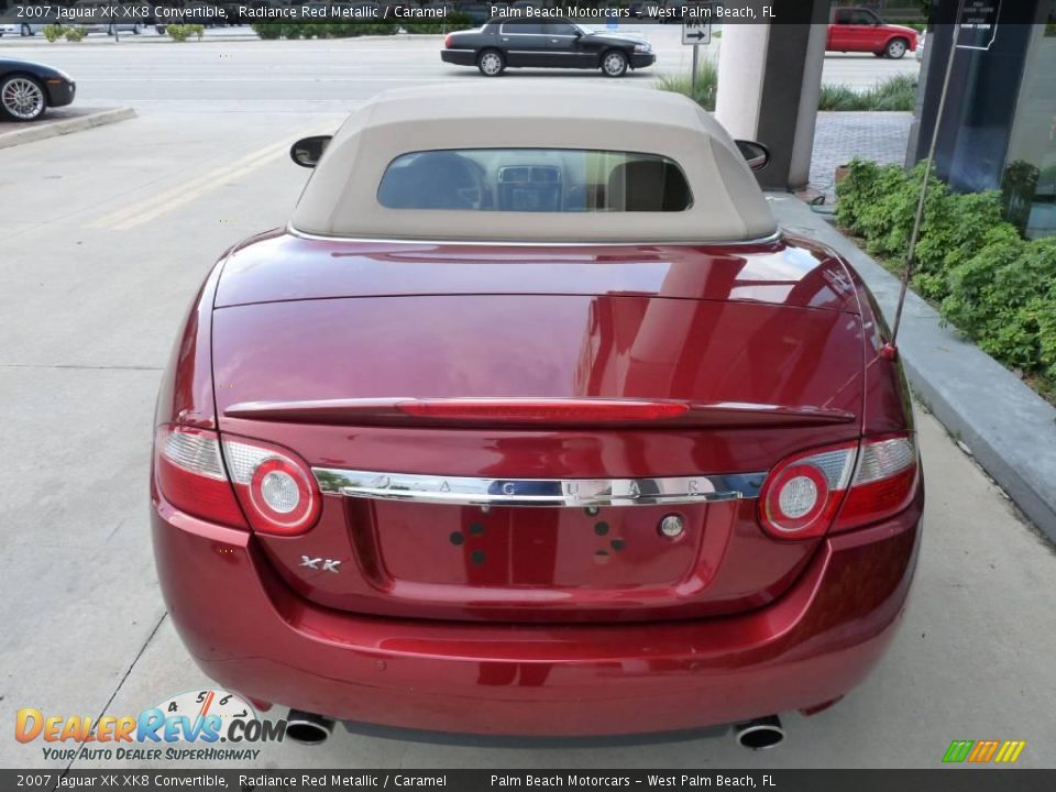 2007 Jaguar XK XK8 Convertible Radiance Red Metallic / Caramel Photo #16