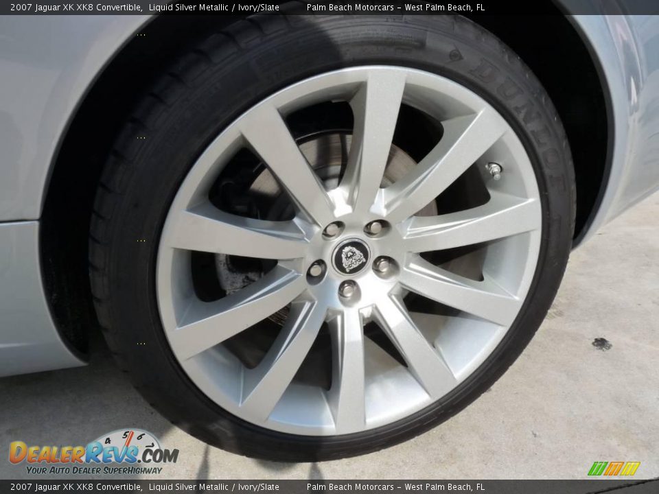 2007 Jaguar XK XK8 Convertible Liquid Silver Metallic / Ivory/Slate Photo #9