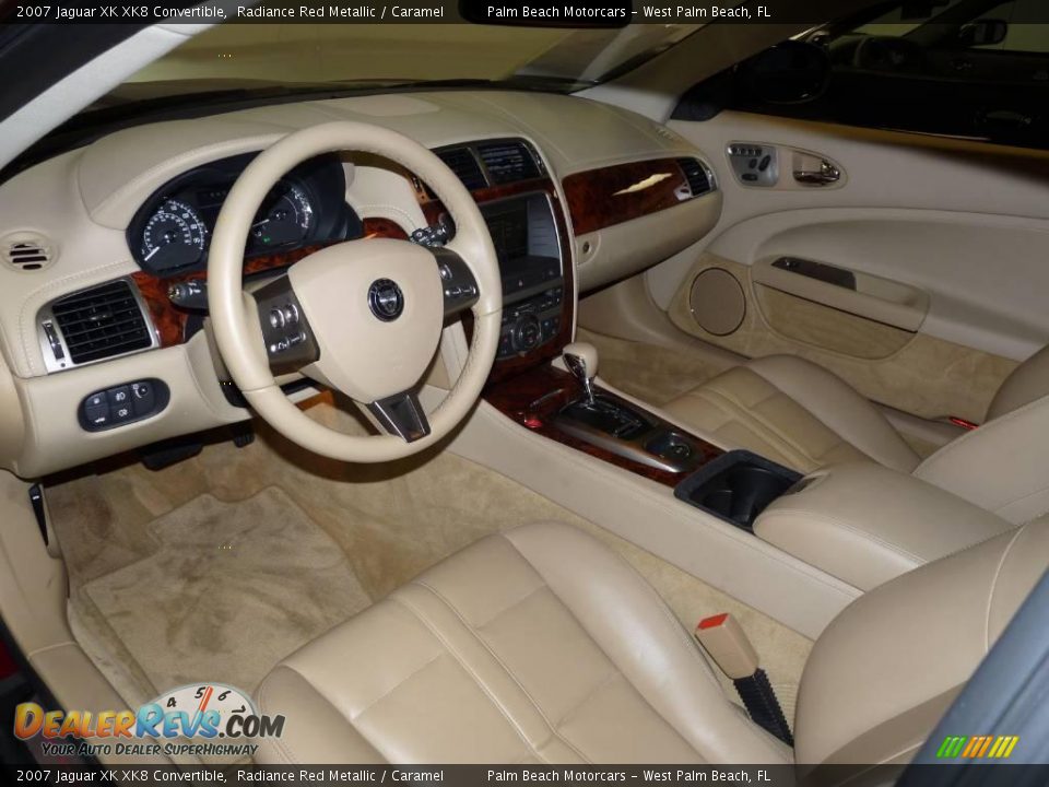 2007 Jaguar XK XK8 Convertible Radiance Red Metallic / Caramel Photo #17