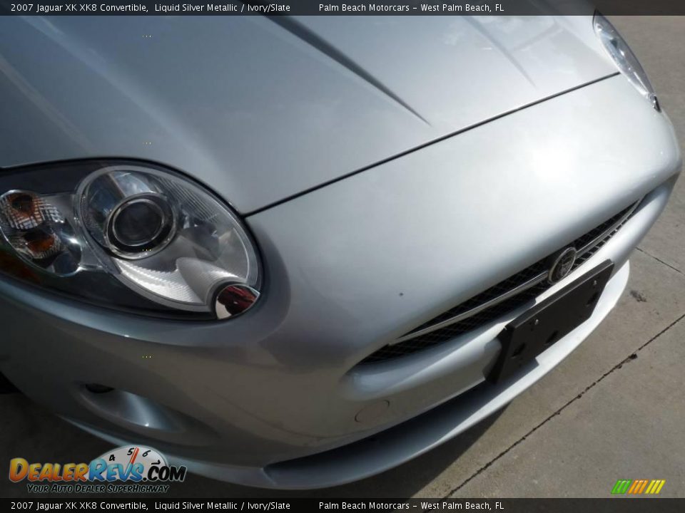 2007 Jaguar XK XK8 Convertible Liquid Silver Metallic / Ivory/Slate Photo #11