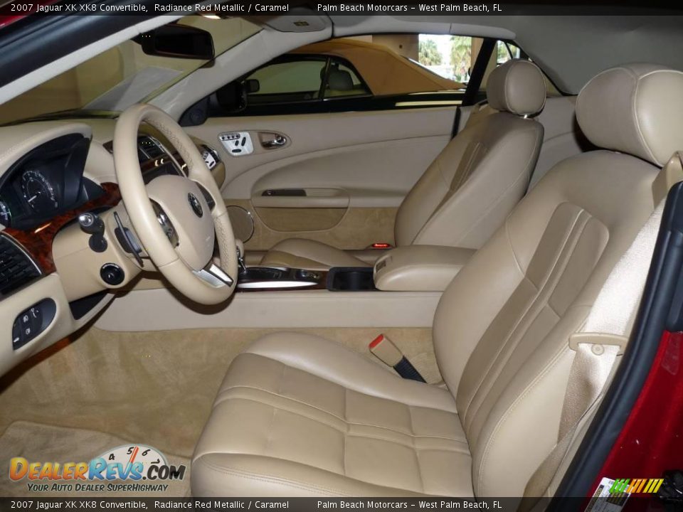 2007 Jaguar XK XK8 Convertible Radiance Red Metallic / Caramel Photo #19