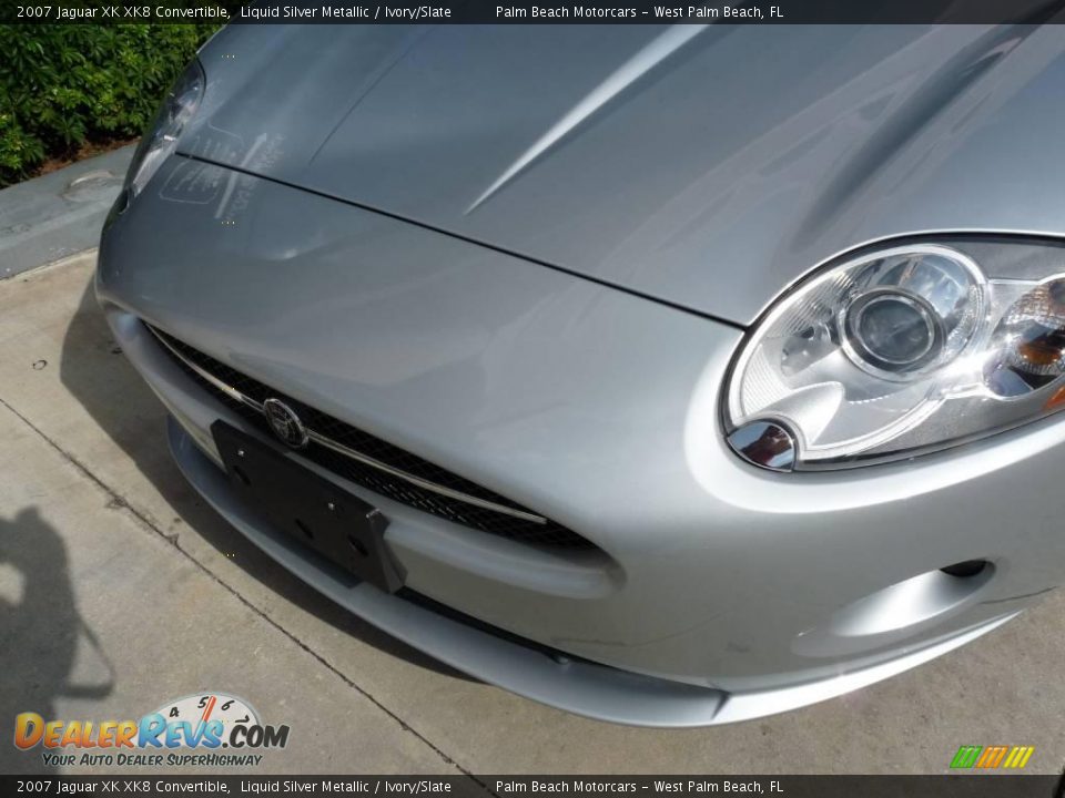 2007 Jaguar XK XK8 Convertible Liquid Silver Metallic / Ivory/Slate Photo #12