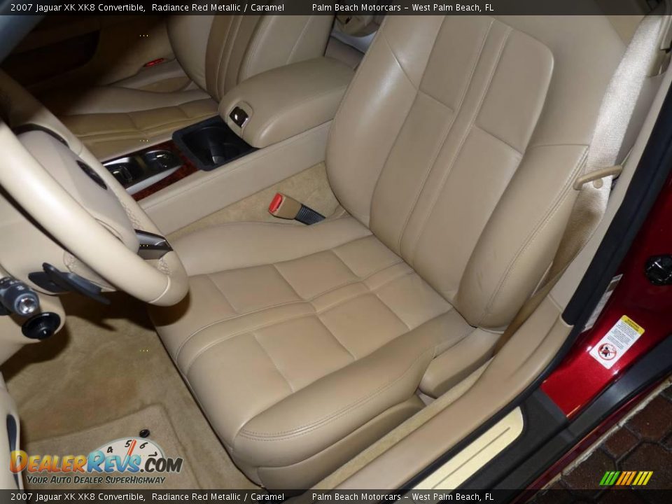 2007 Jaguar XK XK8 Convertible Radiance Red Metallic / Caramel Photo #21
