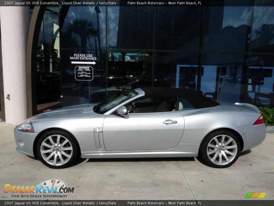 2007 Jaguar XK XK8 Convertible Liquid Silver Metallic / Ivory/Slate Photo #15
