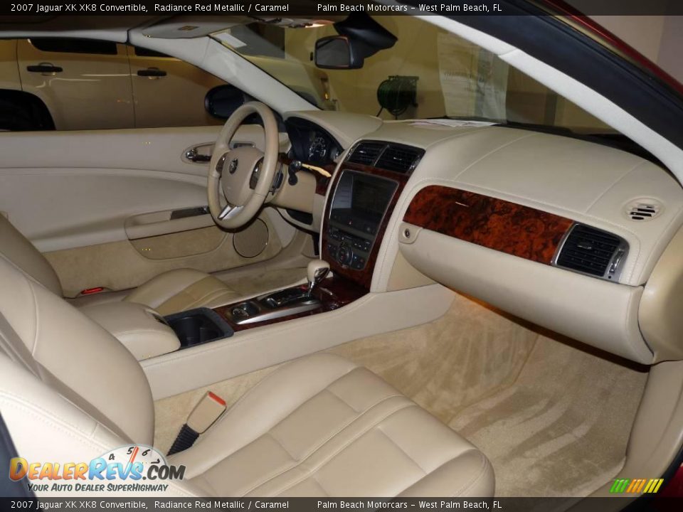 2007 Jaguar XK XK8 Convertible Radiance Red Metallic / Caramel Photo #23