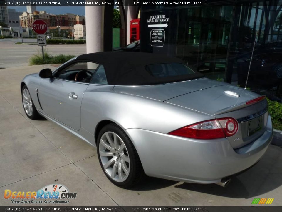 2007 Jaguar XK XK8 Convertible Liquid Silver Metallic / Ivory/Slate Photo #16