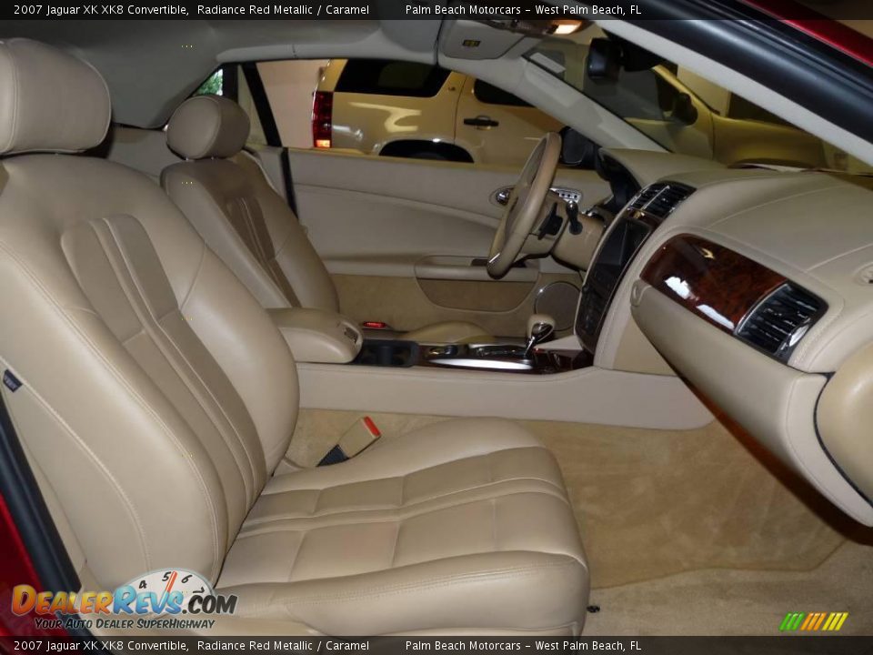 2007 Jaguar XK XK8 Convertible Radiance Red Metallic / Caramel Photo #24