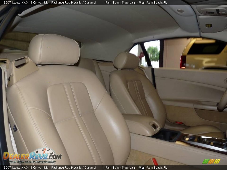 2007 Jaguar XK XK8 Convertible Radiance Red Metallic / Caramel Photo #25