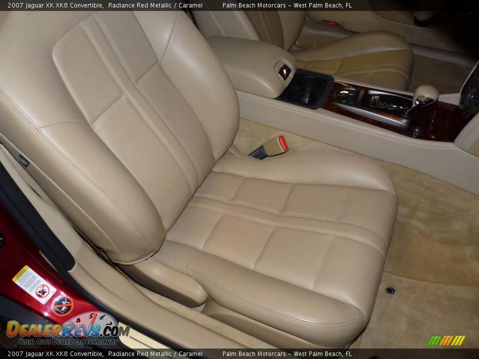 2007 Jaguar XK XK8 Convertible Radiance Red Metallic / Caramel Photo #26