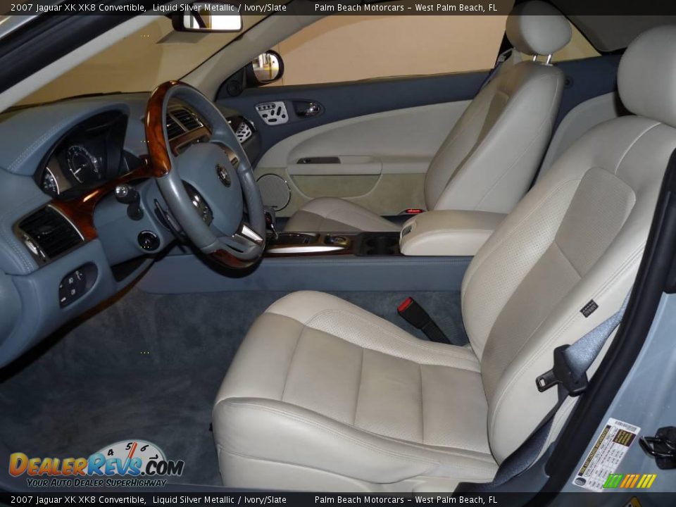 2007 Jaguar XK XK8 Convertible Liquid Silver Metallic / Ivory/Slate Photo #19