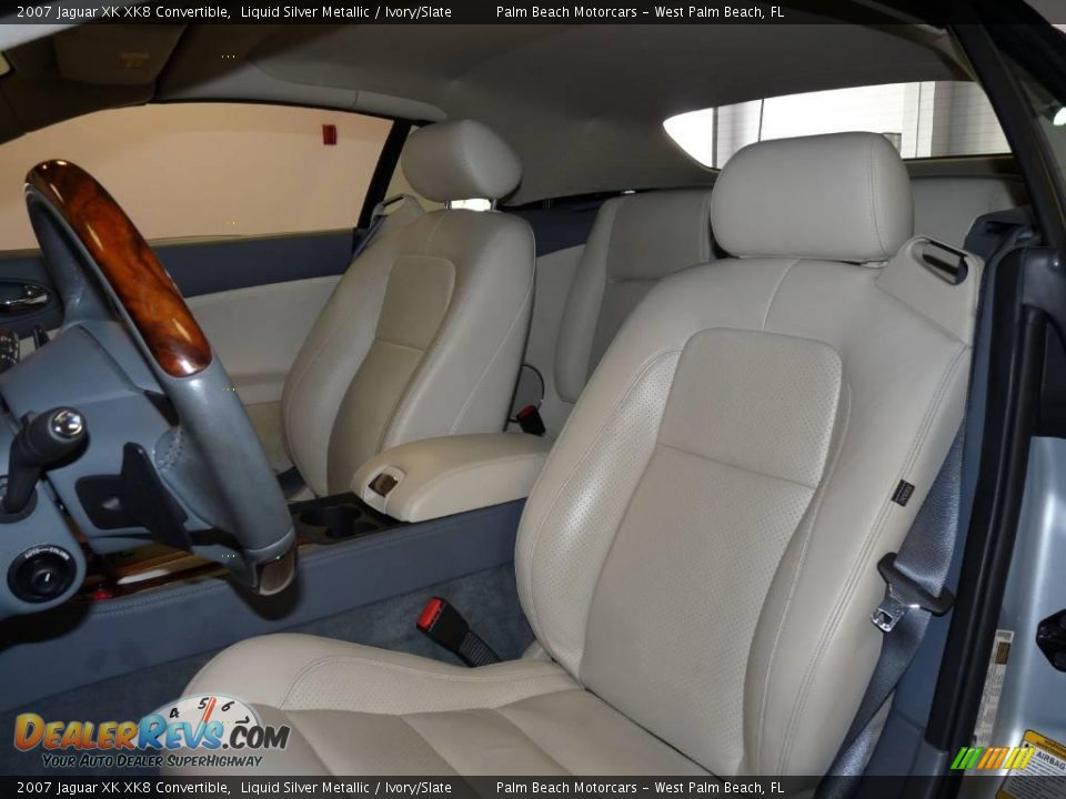 2007 Jaguar XK XK8 Convertible Liquid Silver Metallic / Ivory/Slate Photo #20