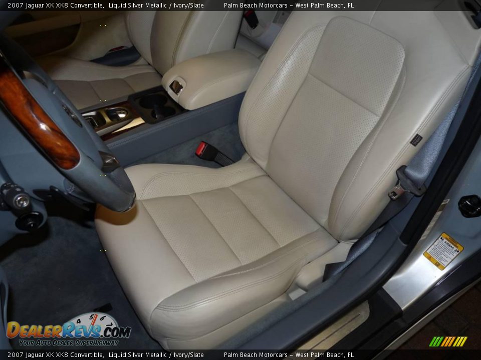 2007 Jaguar XK XK8 Convertible Liquid Silver Metallic / Ivory/Slate Photo #21