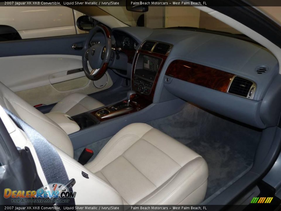 2007 Jaguar XK XK8 Convertible Liquid Silver Metallic / Ivory/Slate Photo #22
