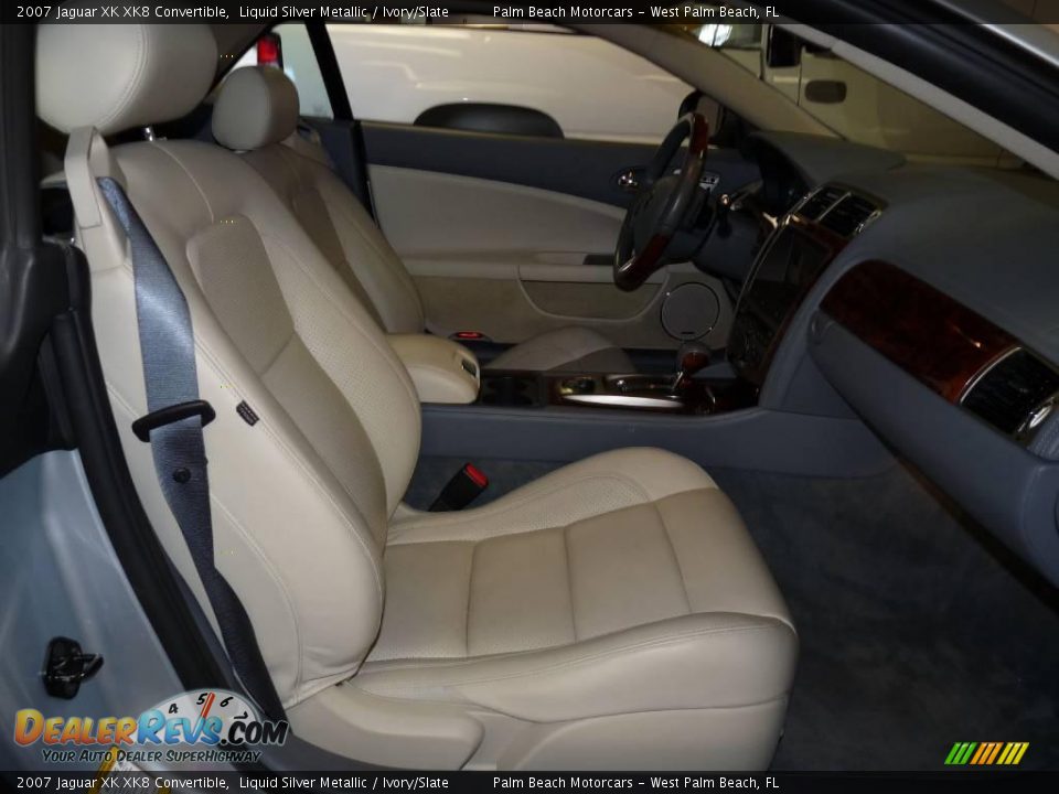 2007 Jaguar XK XK8 Convertible Liquid Silver Metallic / Ivory/Slate Photo #23