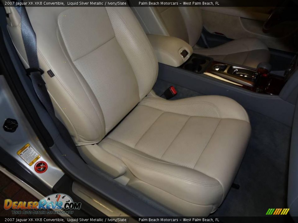 2007 Jaguar XK XK8 Convertible Liquid Silver Metallic / Ivory/Slate Photo #25