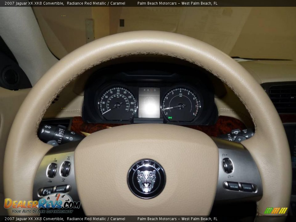 2007 Jaguar XK XK8 Convertible Radiance Red Metallic / Caramel Photo #33