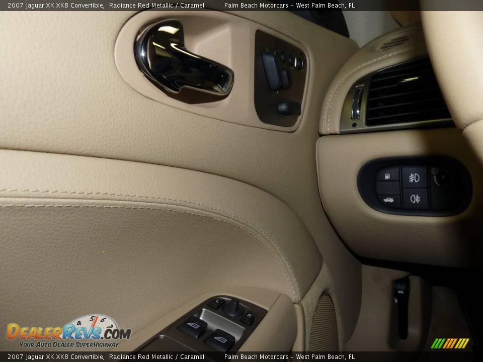2007 Jaguar XK XK8 Convertible Radiance Red Metallic / Caramel Photo #34