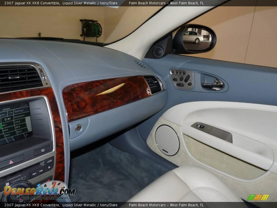 2007 Jaguar XK XK8 Convertible Liquid Silver Metallic / Ivory/Slate Photo #27