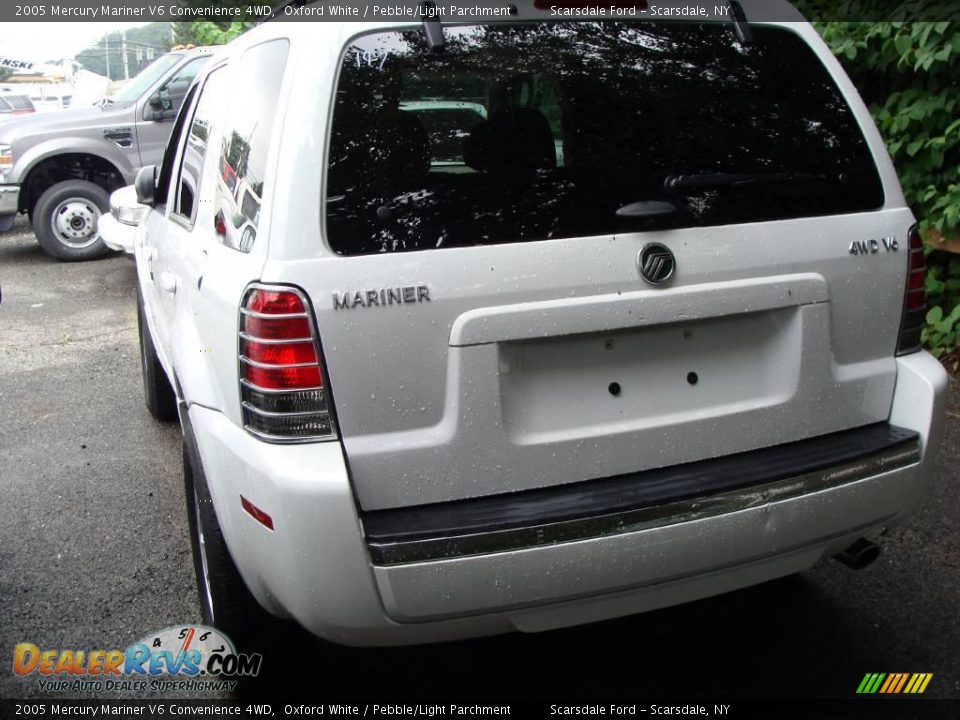 2005 Mercury Mariner V6 Convenience 4WD Oxford White / Pebble/Light Parchment Photo #6