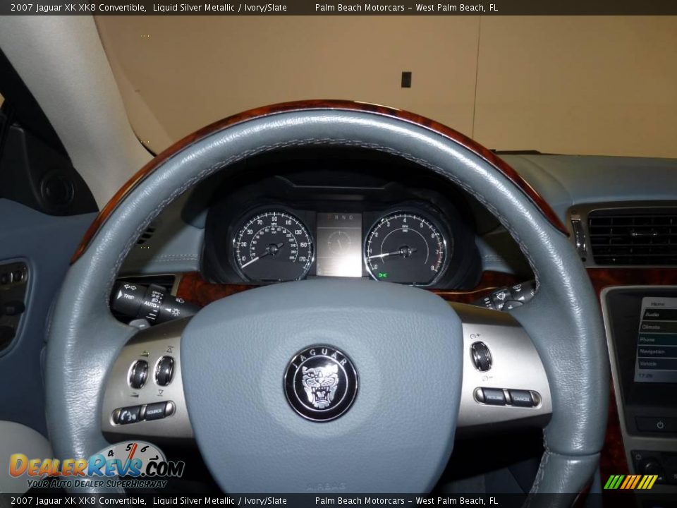 2007 Jaguar XK XK8 Convertible Liquid Silver Metallic / Ivory/Slate Photo #33