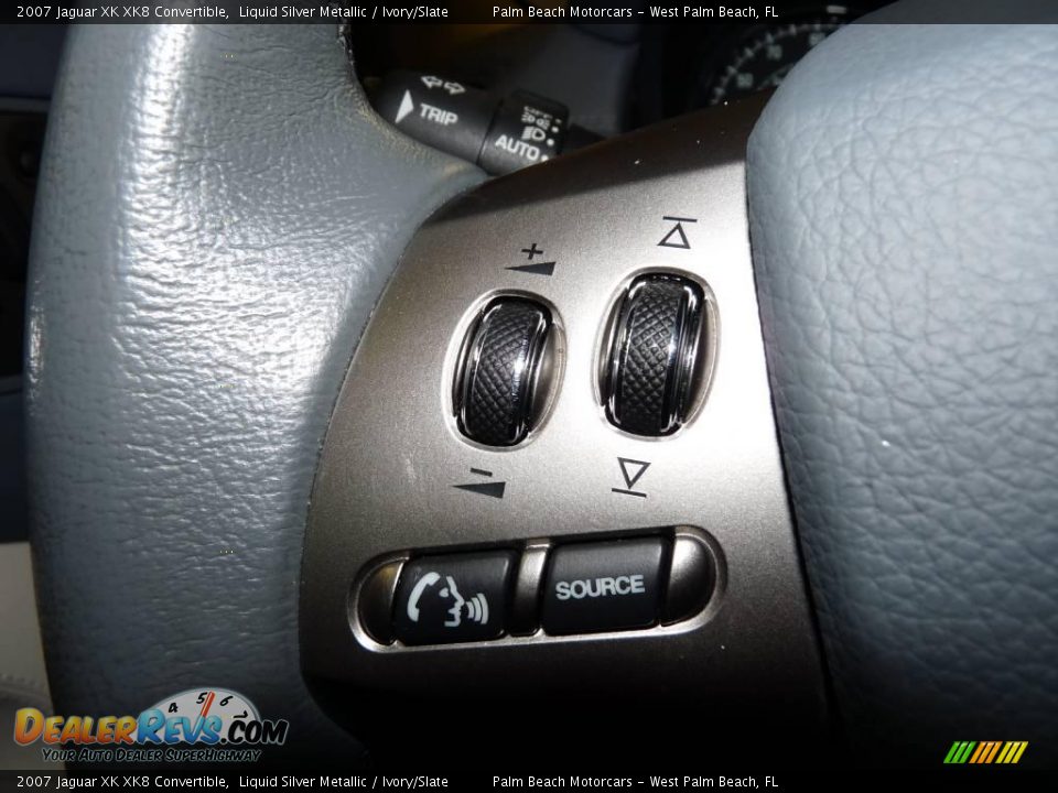 2007 Jaguar XK XK8 Convertible Liquid Silver Metallic / Ivory/Slate Photo #34