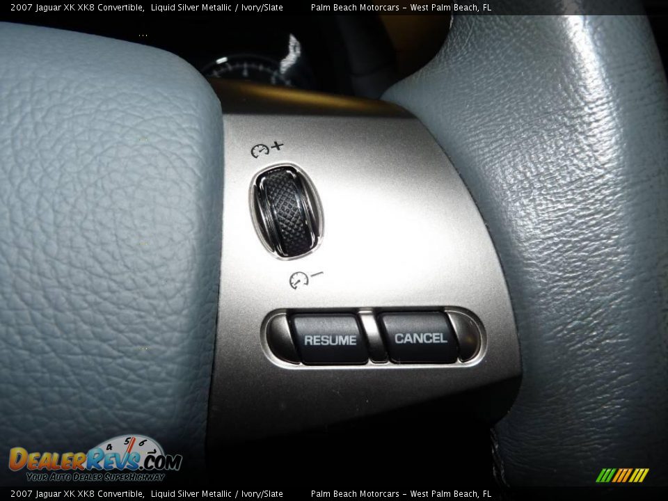 2007 Jaguar XK XK8 Convertible Liquid Silver Metallic / Ivory/Slate Photo #35