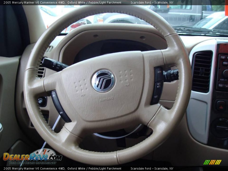 2005 Mercury Mariner V6 Convenience 4WD Oxford White / Pebble/Light Parchment Photo #19