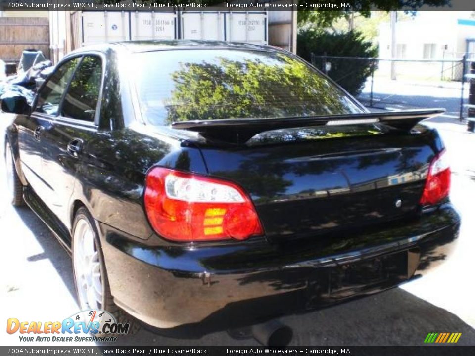 2004 Subaru Impreza WRX STi Java Black Pearl / Blue Ecsaine/Black Photo #10