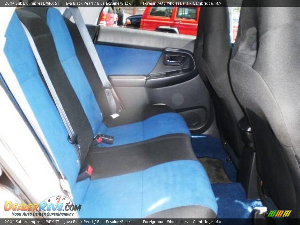 2004 Subaru Impreza WRX STi Java Black Pearl / Blue Ecsaine/Black Photo #33
