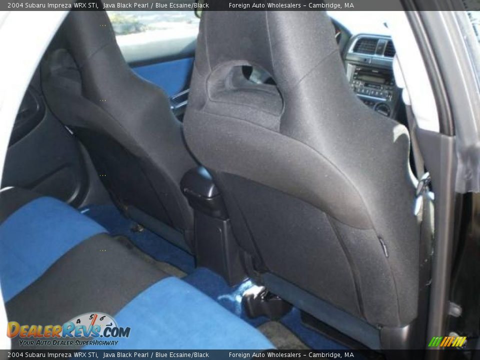 2004 Subaru Impreza WRX STi Java Black Pearl / Blue Ecsaine/Black Photo #34