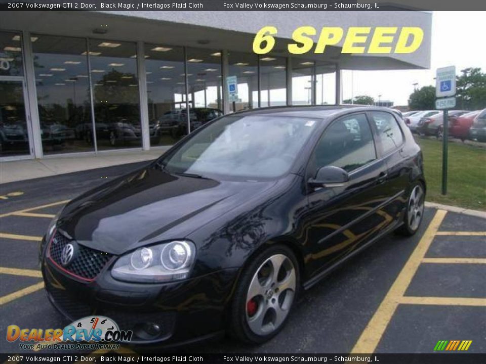 2007 Volkswagen GTI 2 Door Black Magic / Interlagos Plaid Cloth Photo #1