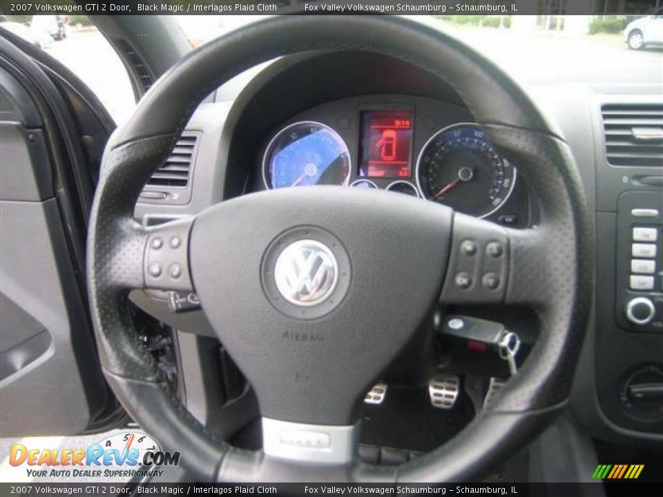2007 Volkswagen GTI 2 Door Black Magic / Interlagos Plaid Cloth Photo #16