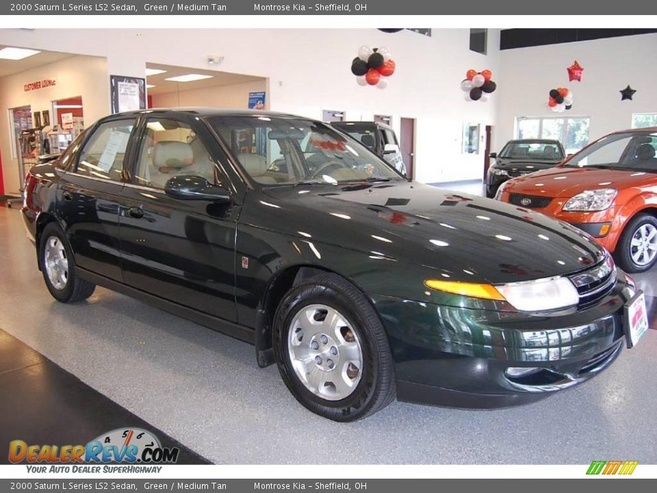 2000 Saturn L Series LS2 Sedan Green / Medium Tan Photo #9