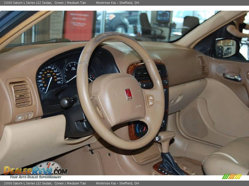 2000 Saturn L Series LS2 Sedan Green / Medium Tan Photo #13