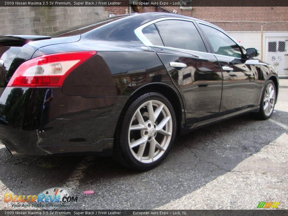 2009 Nissan Maxima 3.5 SV Premium Super Black / Frost Leather Photo #3